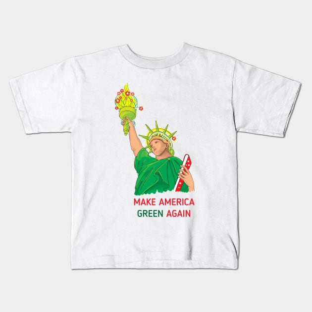 Make America Green Again Kids T-Shirt by Marija154